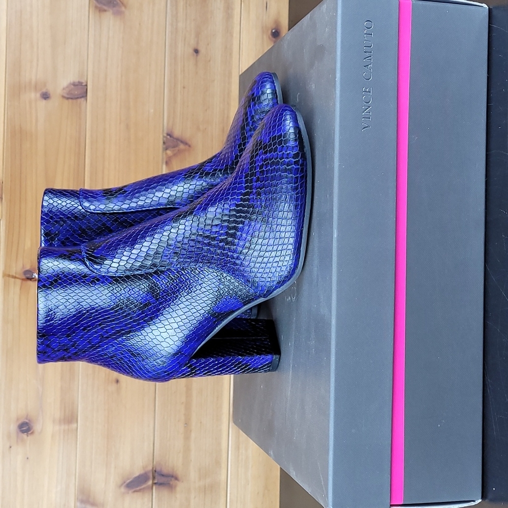 Vince Camuto Python Print Booties - image 1